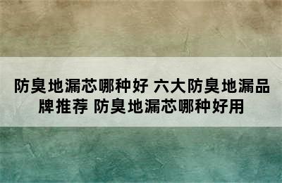 防臭地漏芯哪种好 六大防臭地漏品牌推荐 防臭地漏芯哪种好用